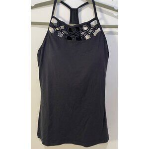 Liakada Dance Wear Womens Black Racerback Stretch Tank Top Size S Fitness Active